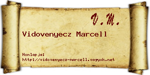 Vidovenyecz Marcell névjegykártya